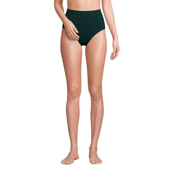 Land's End Plus size chlorine resist high waist swim bottoms deep balsam Various - Picture 1 of 5